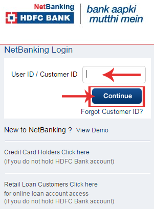 HDFC Netbanking Login