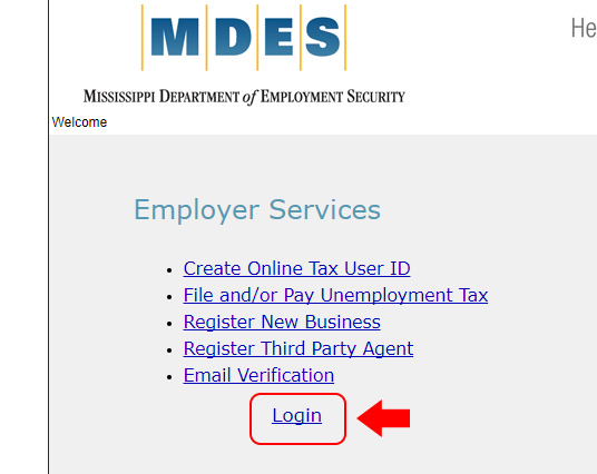mississippi department employment security homepage
